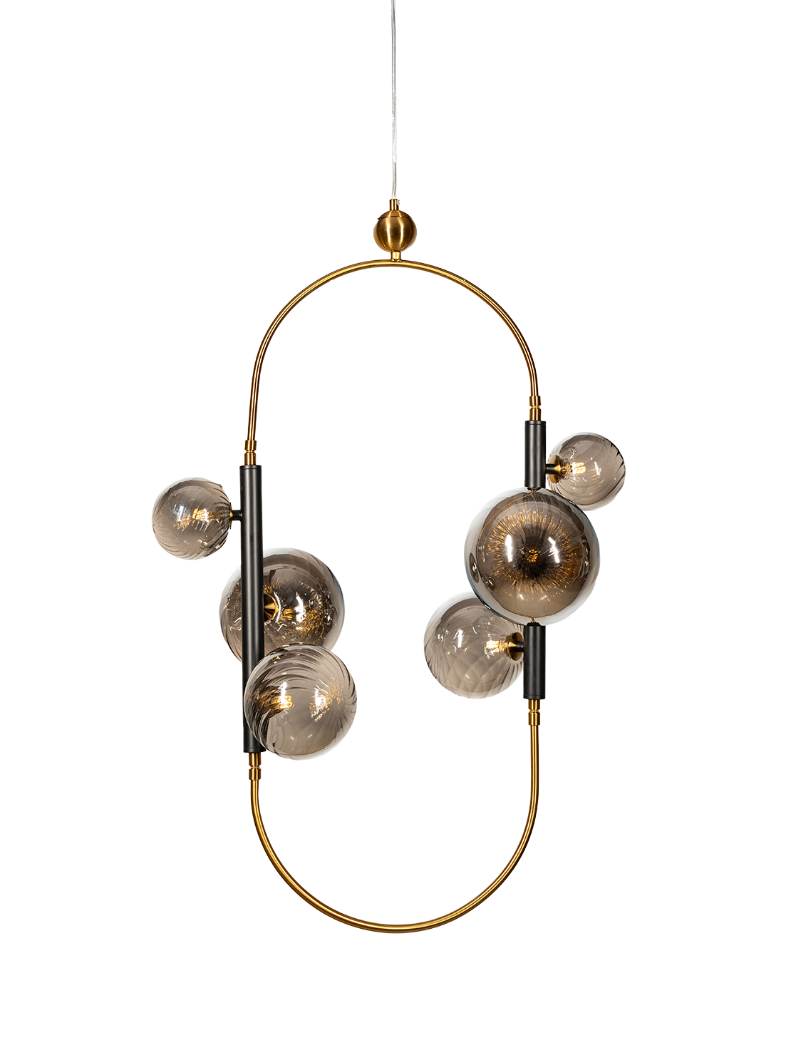 Radiance of Infinity Brass and Black Pendant Light (A1919)