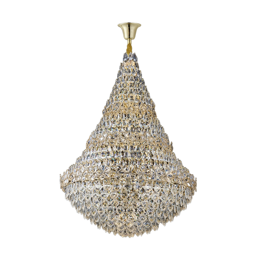 Crystal Pinnacle – inverted cone chandelier