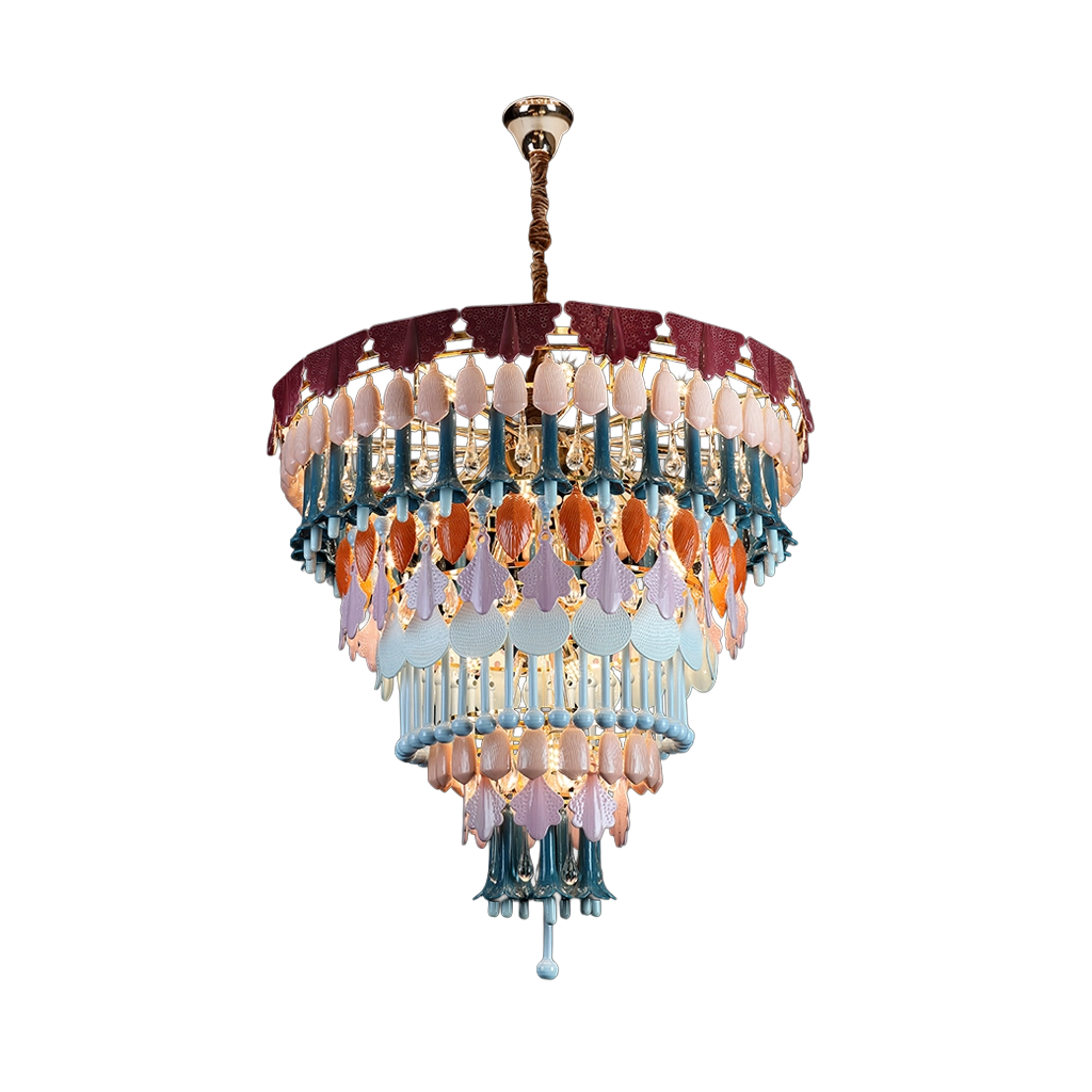 The Radiant Bloom Ceramic Chandelier (68001/1000)