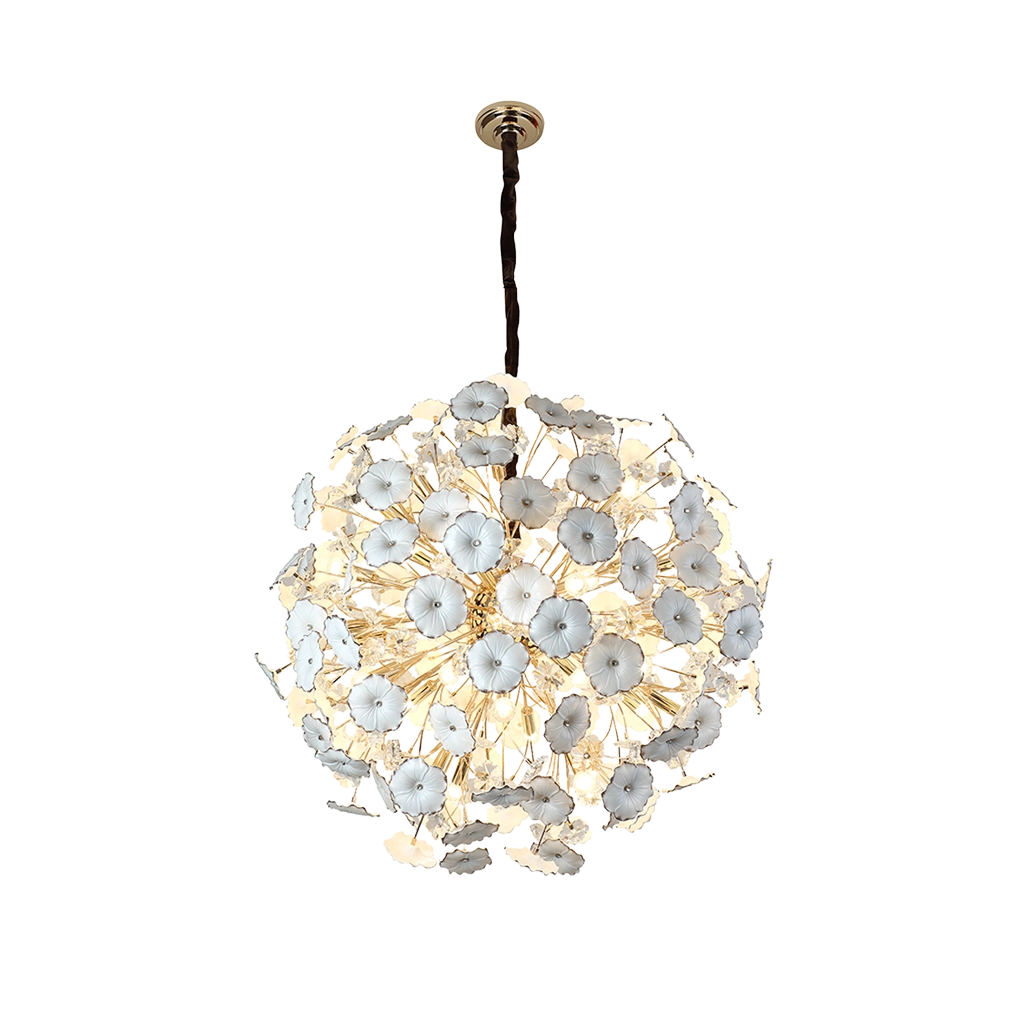 The Ivory Bloom Ceramic Chandelier (68002-16C)