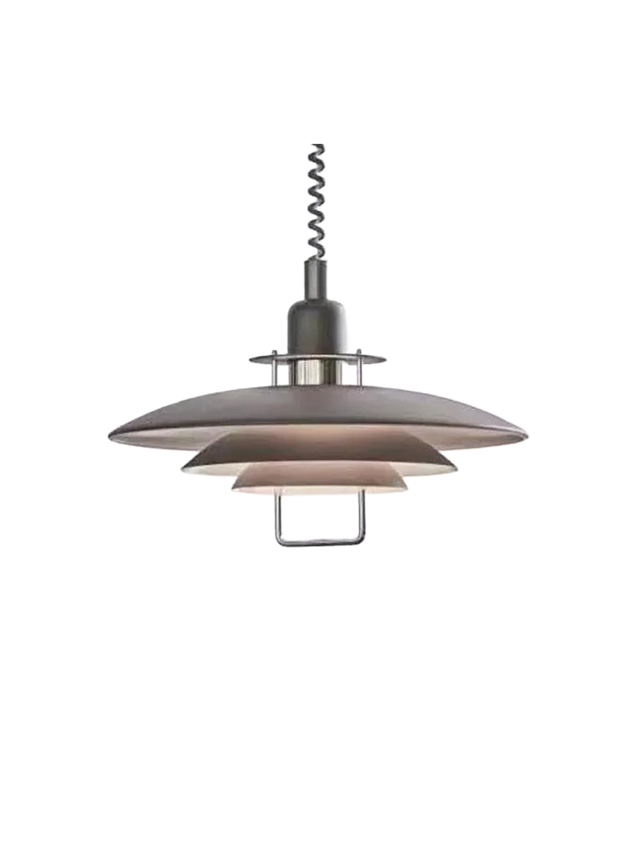 Blaze of Vogue Chrome and Amber Pendant Light