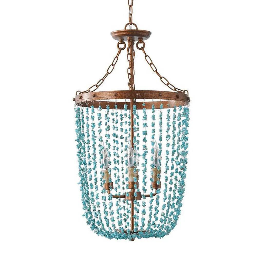 Aqua Gem Bohemian chandelier by Lumeil for artistic home settings