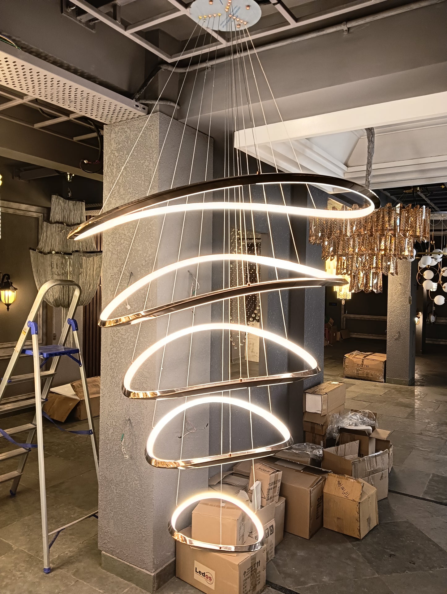 The Aurora Rose Double Height Chandelier (AM636/5)