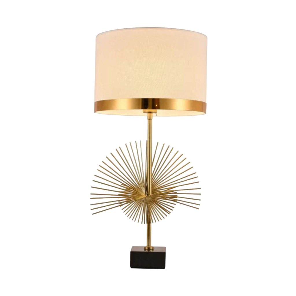 Breezy Glow Golden Finish Table Lamp (T9643)