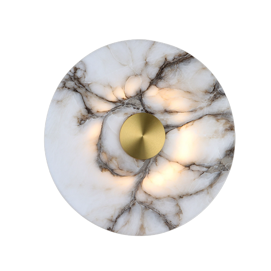 White Marble Square Glow Wall Lamp