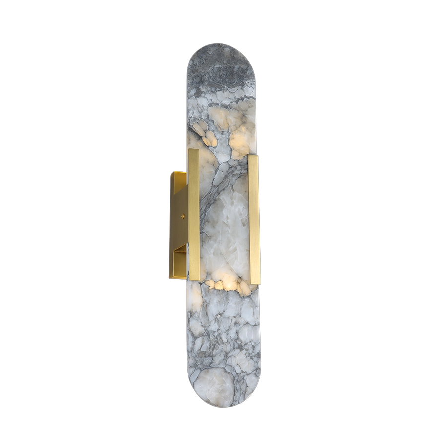 White Marble Tall Beam Wall Lamp