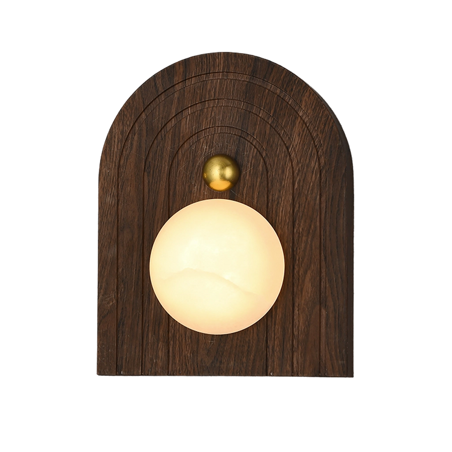 Walnut Stone Crest Wall Lamp