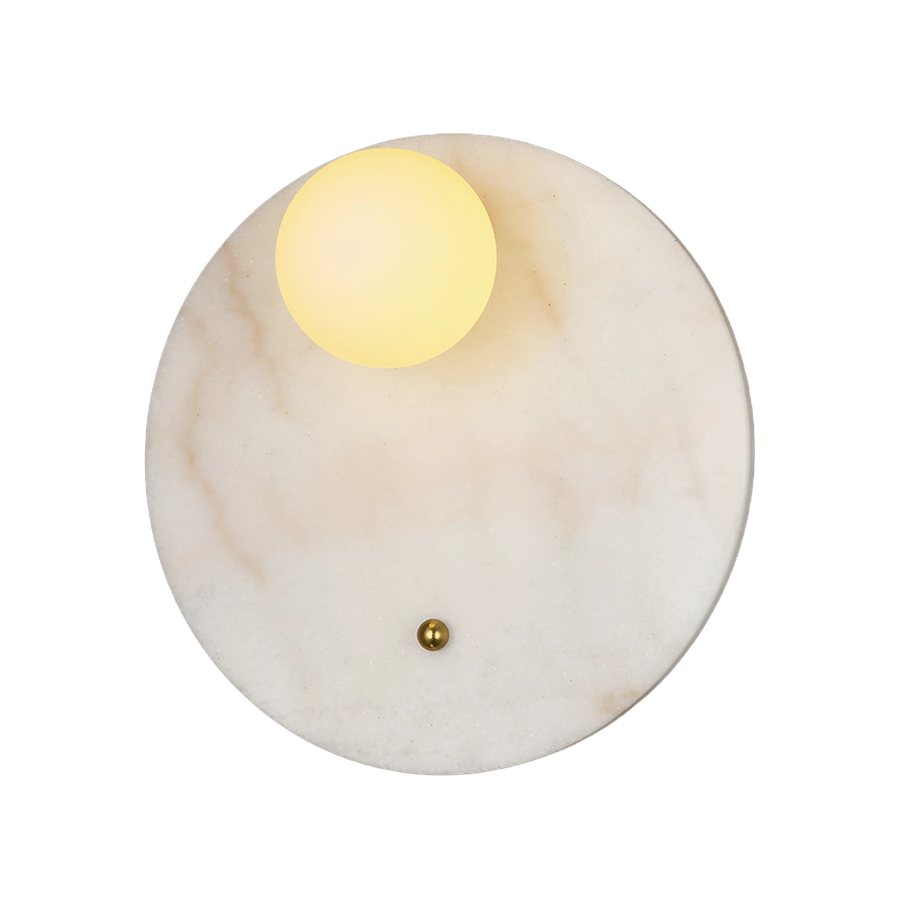 White Marble Crest Wall Lamp