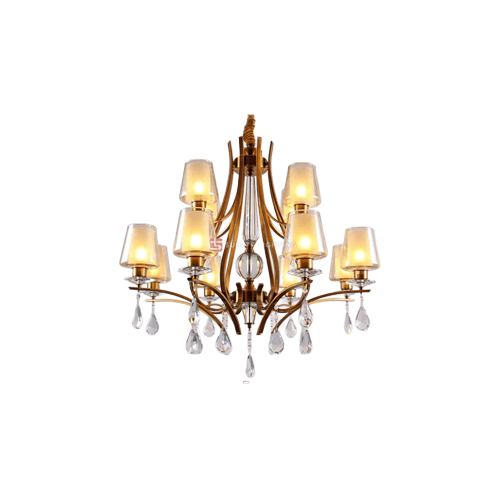 Candelabra Antique Gold Crystal Chandelier (D68010-8+4)