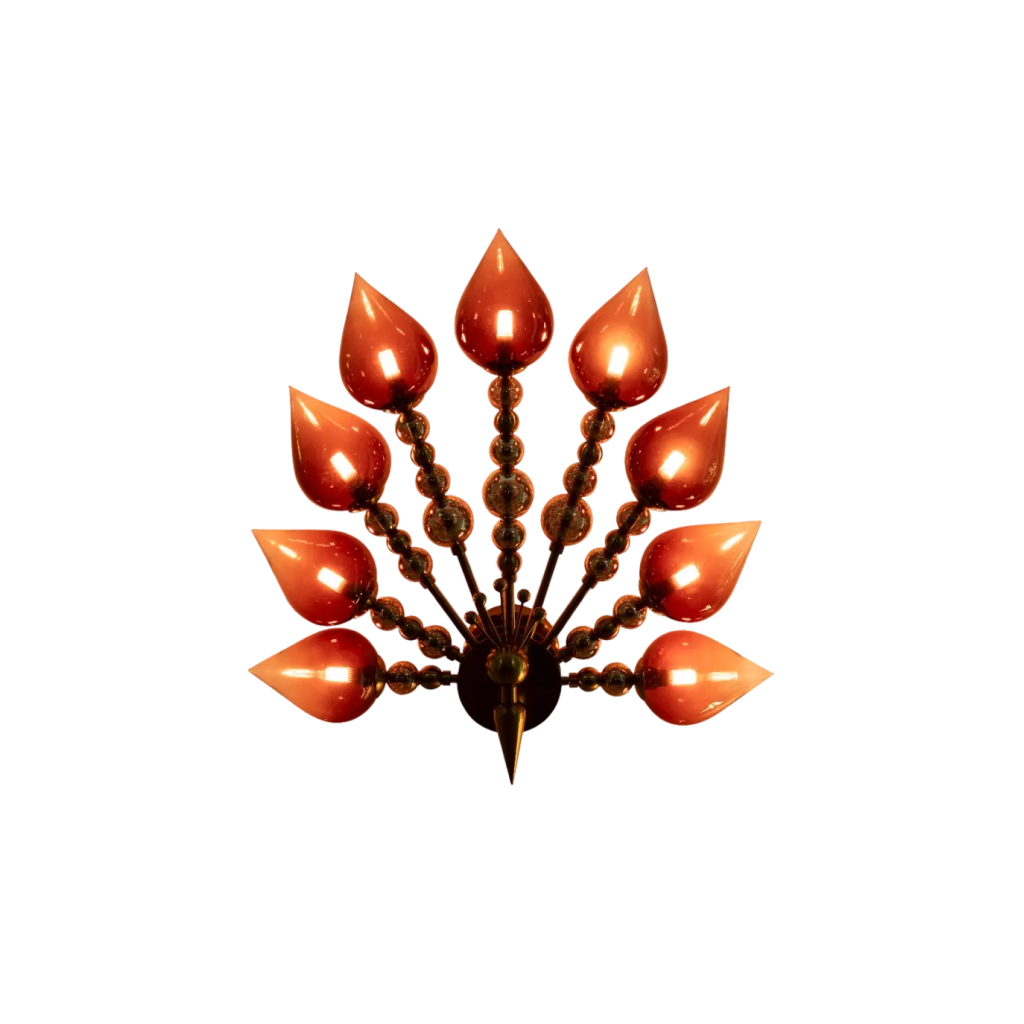 Crimson Crest Antique Brass Indoor Wall Lamp (XQ6031)