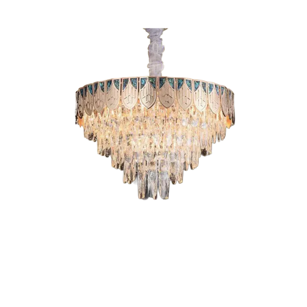 Elysian Regal Space Clear Crystal Chandelier (21100)
