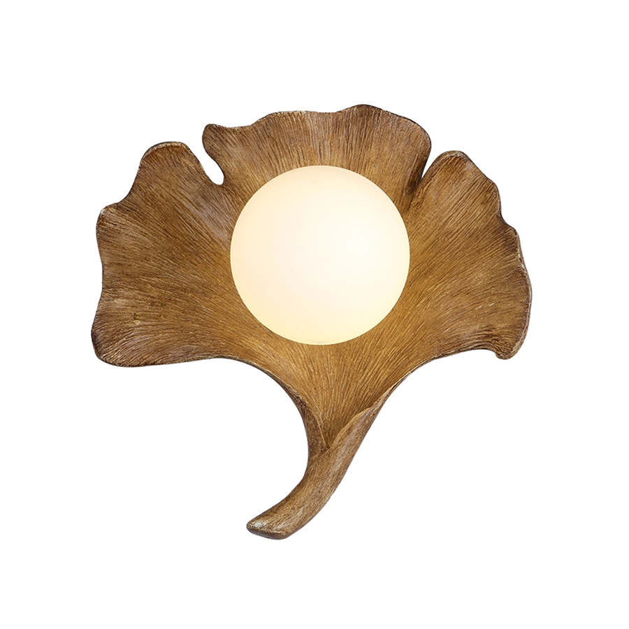Walnut Crest Wall Lamp