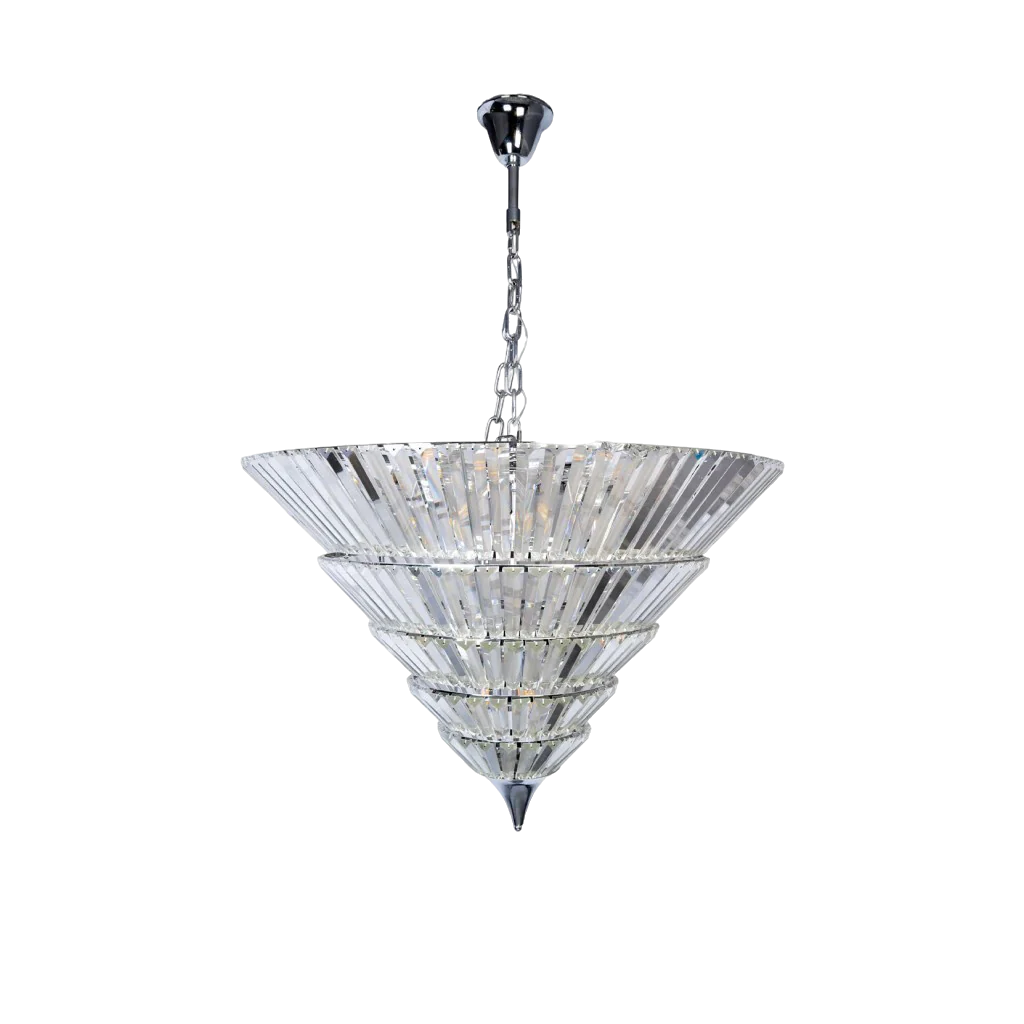 Geomatic Chrome Finish Crystal Chandelier (XQ-CR008)