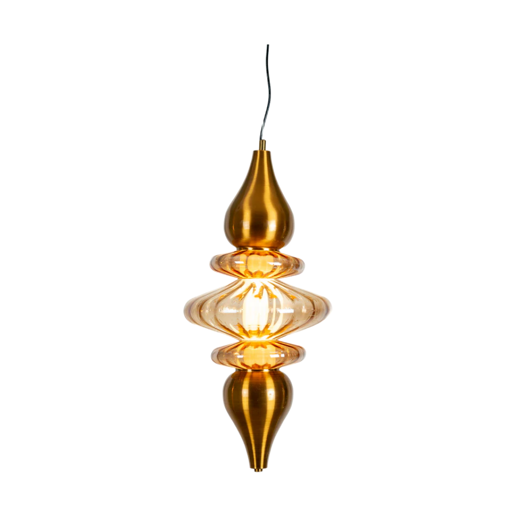 Gold Bronze +Amber Color LED pendant Light (01086/A)