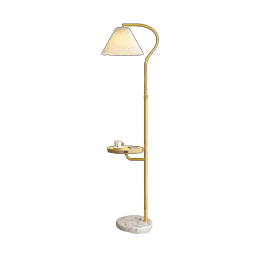 Imperial Golden and White Floor Lamp (F9252)