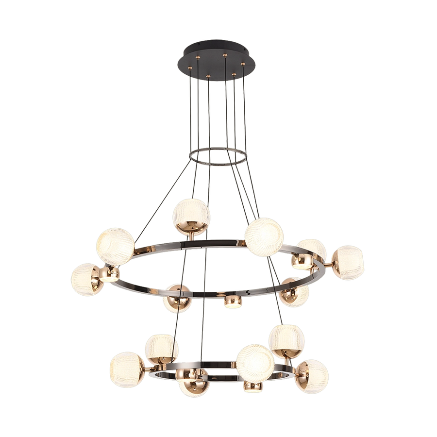 Obsidian Twin Halo Chandelier – chandelier