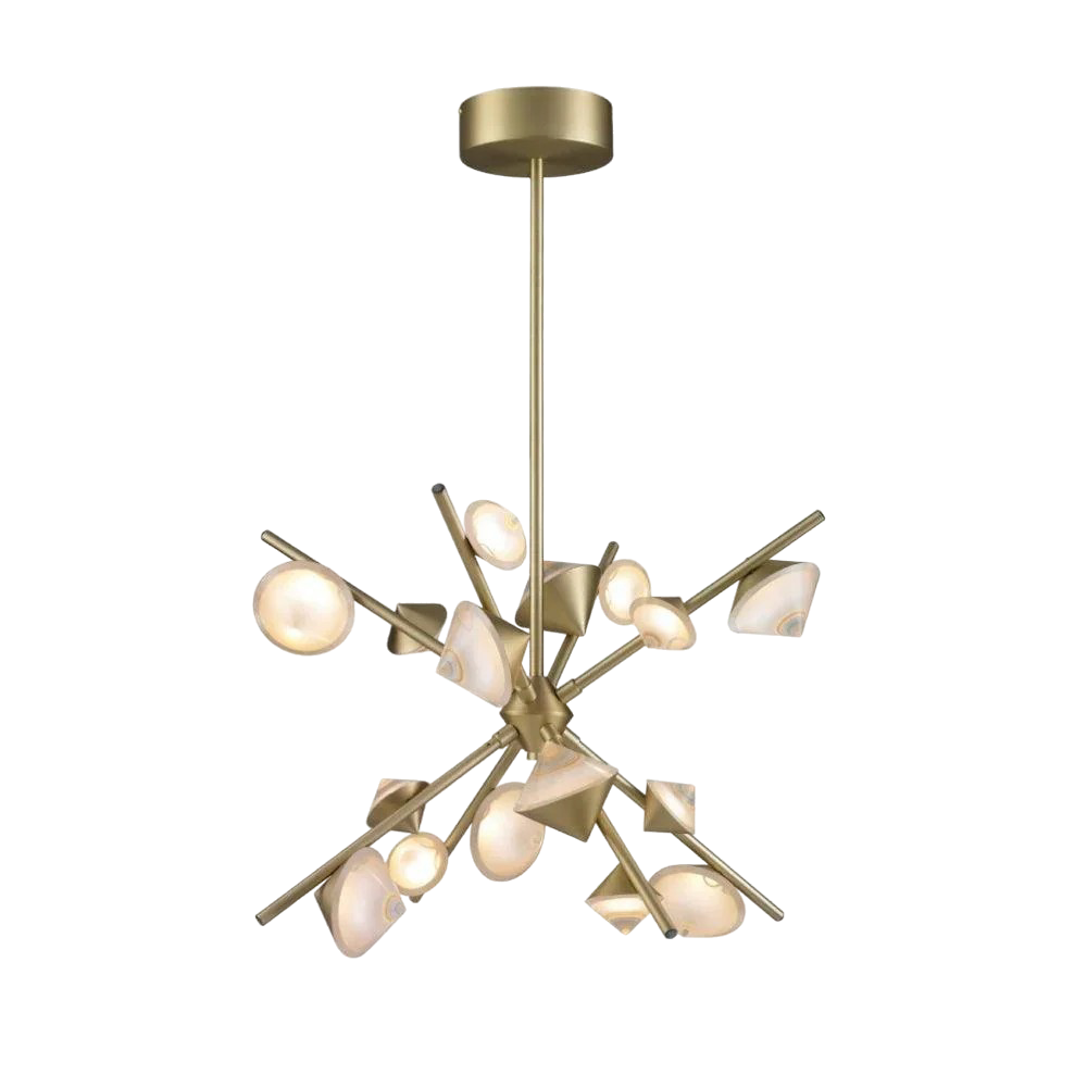 Scattered Star Golden Finish Chandelier (9113)