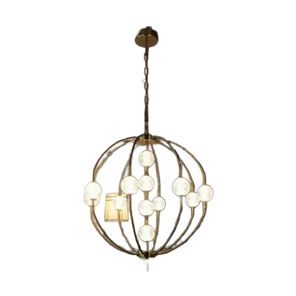Swirl Shine Brass Finish Crystal Chandelier (A1911/660)