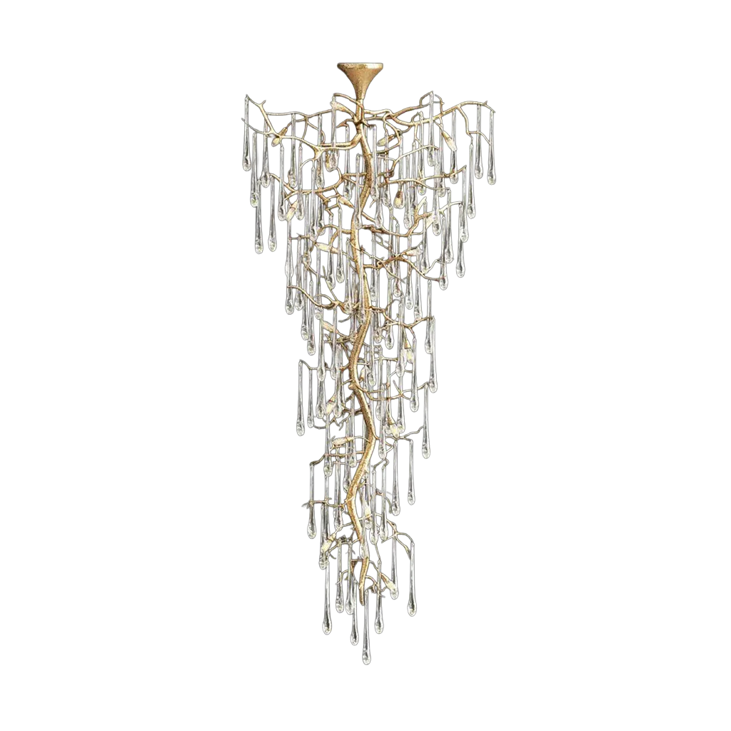 Tendrill Fall Golden Double Height Chandelier (XQ-CR006)
