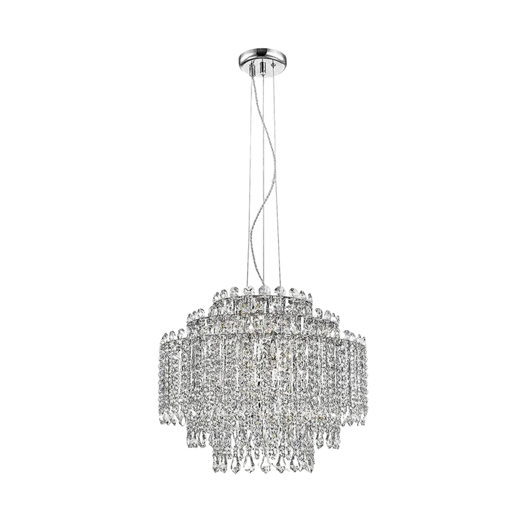 Twinkling Tapestry Chrome Luxe Chandelier (581901)