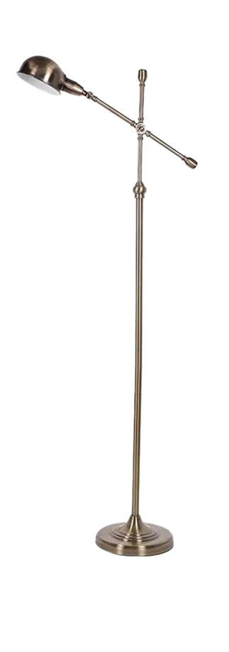 The Counterpoise bronze swing arm counterweight floor lamp
