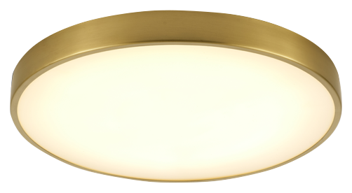 The Coin slim antique brass acrylic LED flush ceiling light