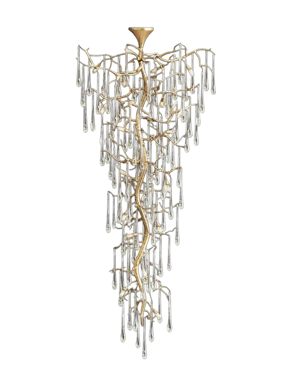 Tendrill Fall Golden Double Height Chandelier (XQ-CR006)
