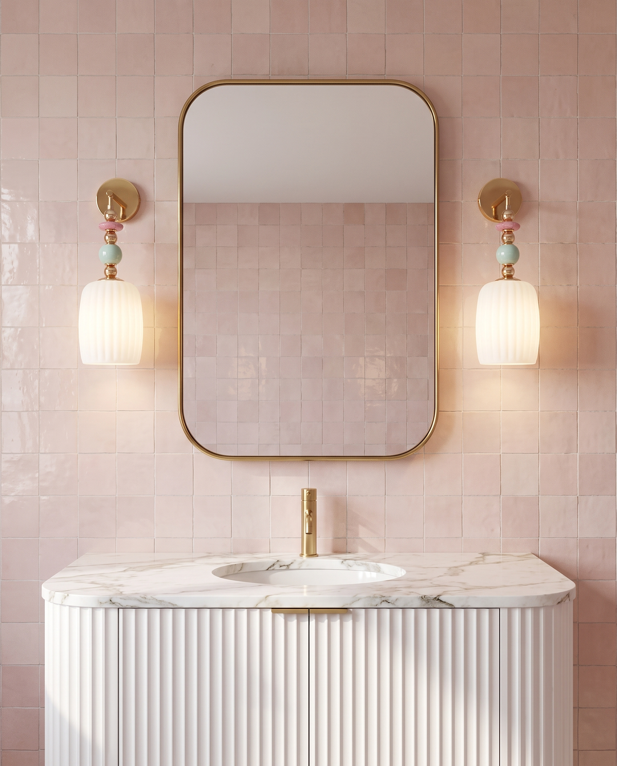 Aura Ceramic Wall Lamp in the room