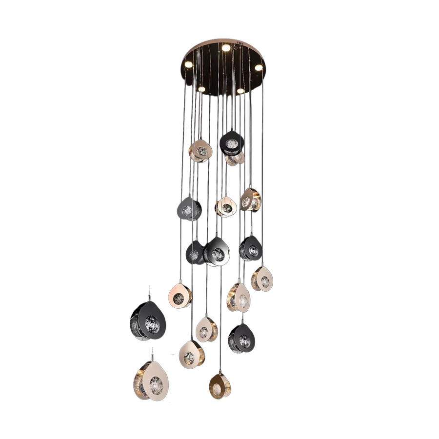 Axis Dual Ring Double Height Chandelier