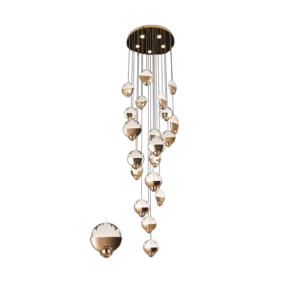 Luminary Ascent – double-height chandelier