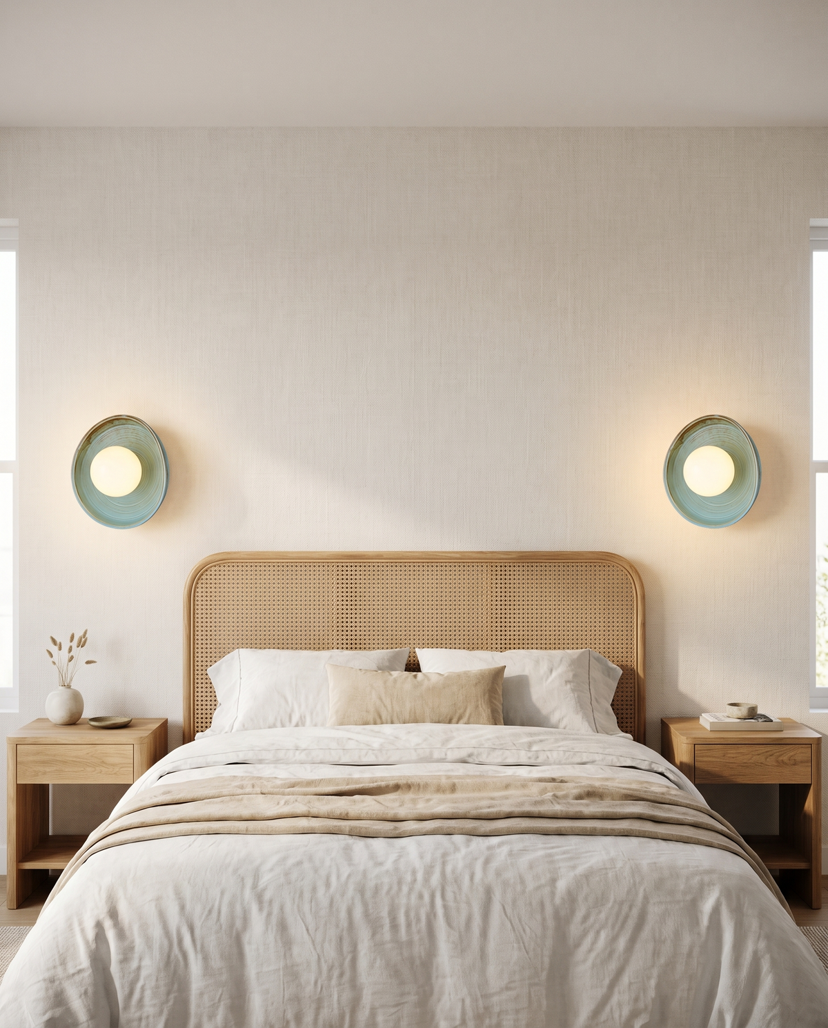 Glaze Stone Curve Wall Lamp in the room