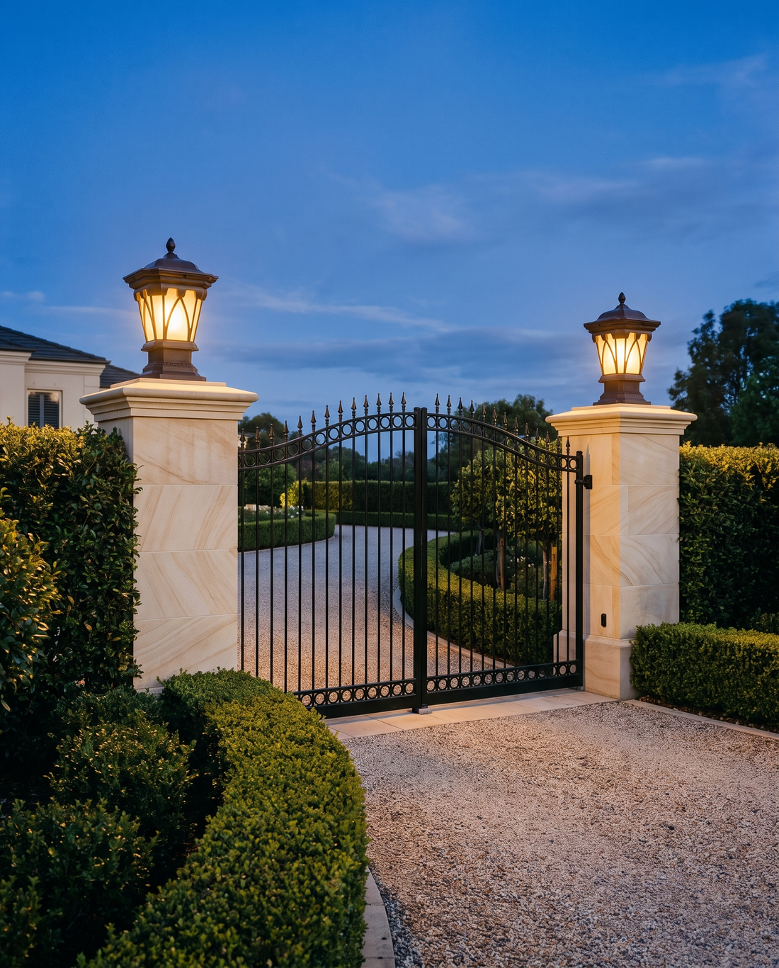 The Domed Hex outdoor gate/pillar light