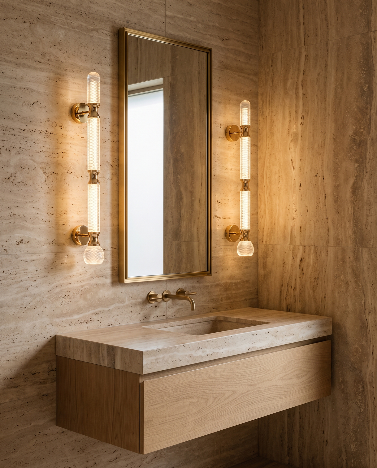 Aurex Column Wall Light in the room