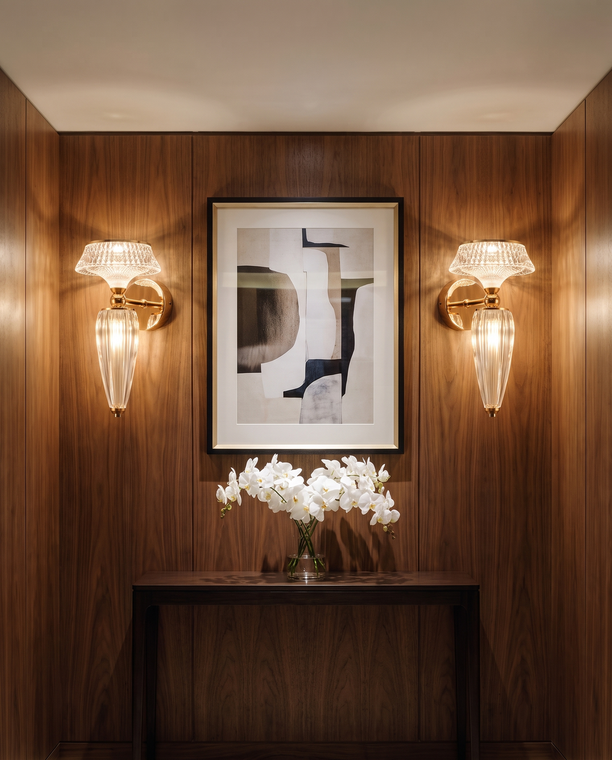 Aurex Fluted Wall Light in the room