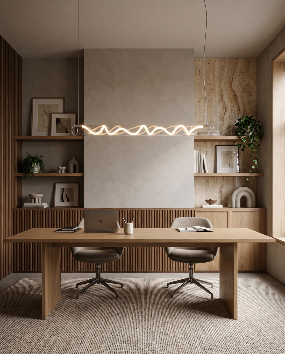 Zephyr Zag Modern Space Chandelier – chandelier, view 2