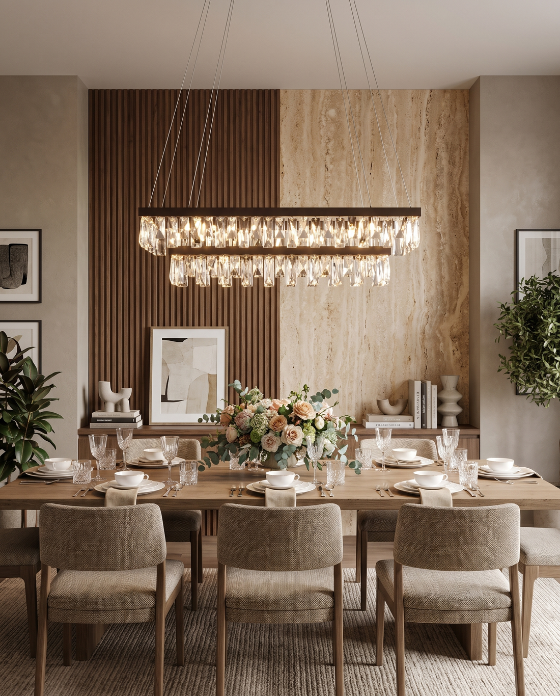 Crystal Lattice – chandelier, view 2