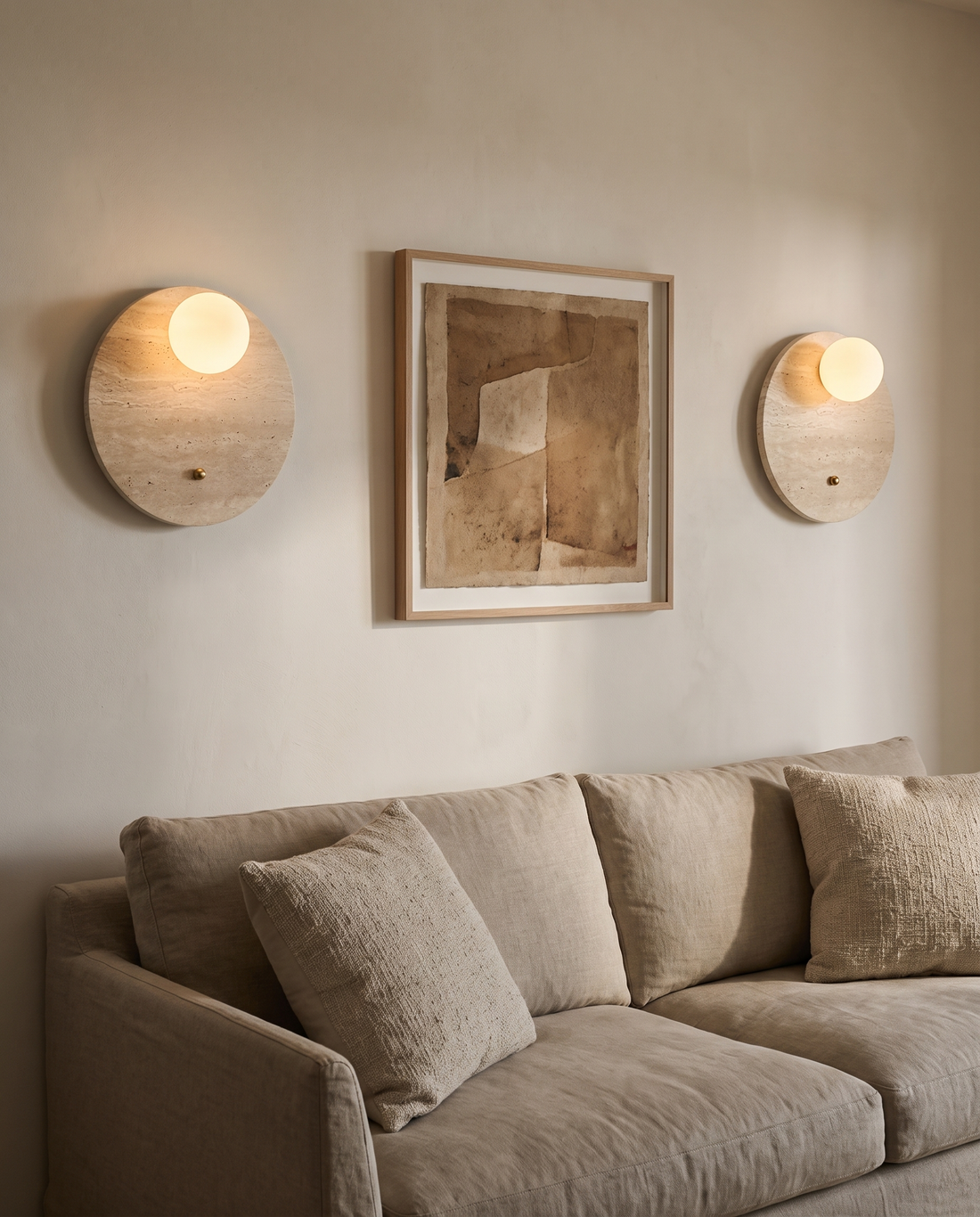 Cream Marble Crest Wall Lamp wall light