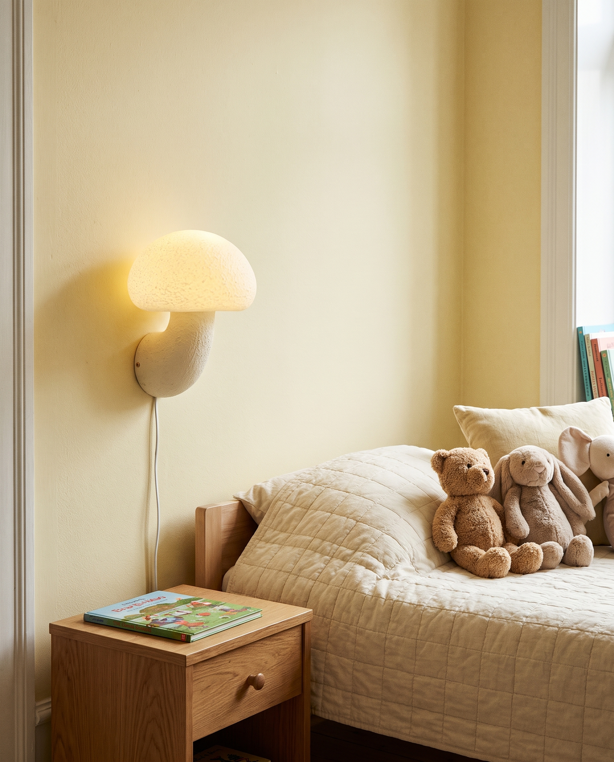 White Crest Wall Lamp in the room