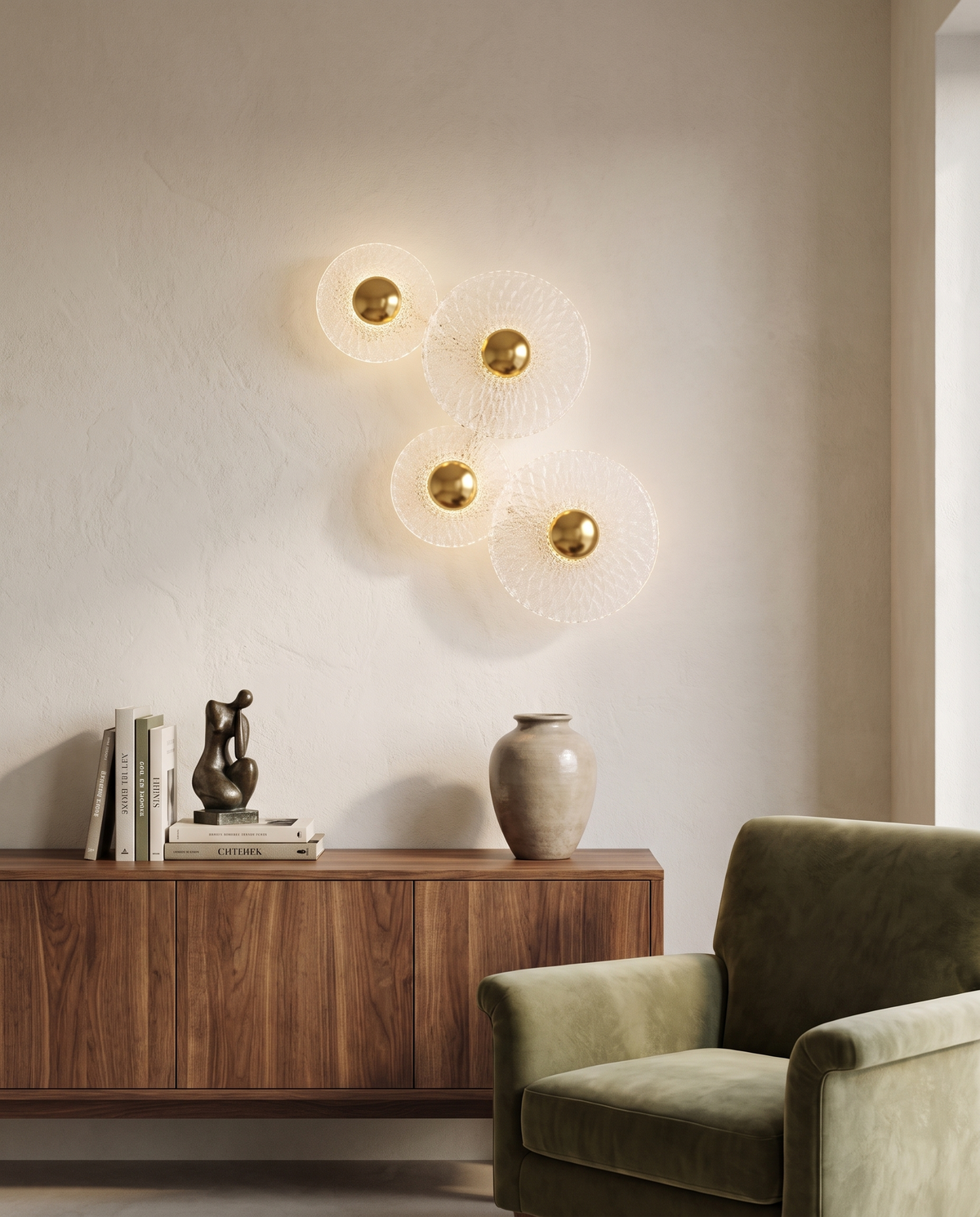Clearcrest Grande Wall Lamp in the room
