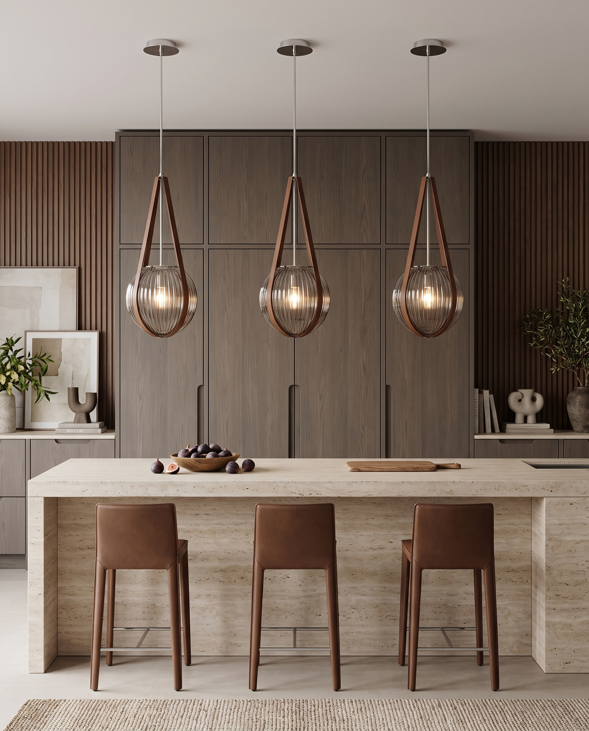 Strapelle Glass Pendant in the room