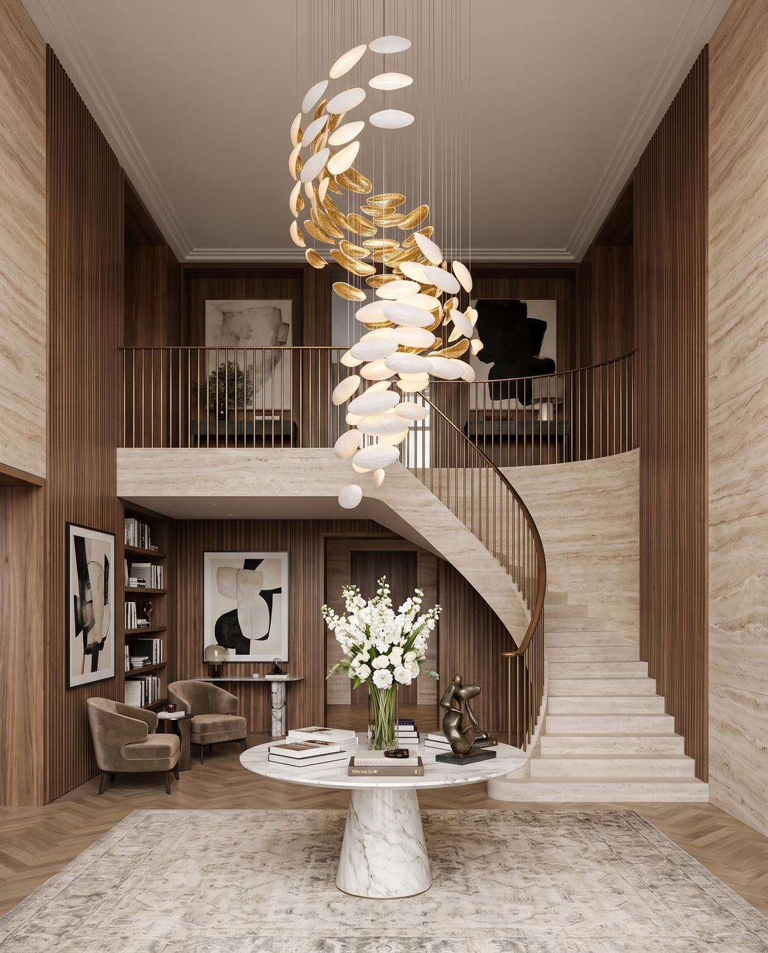 Syncopate – double-height chandelier, view 2