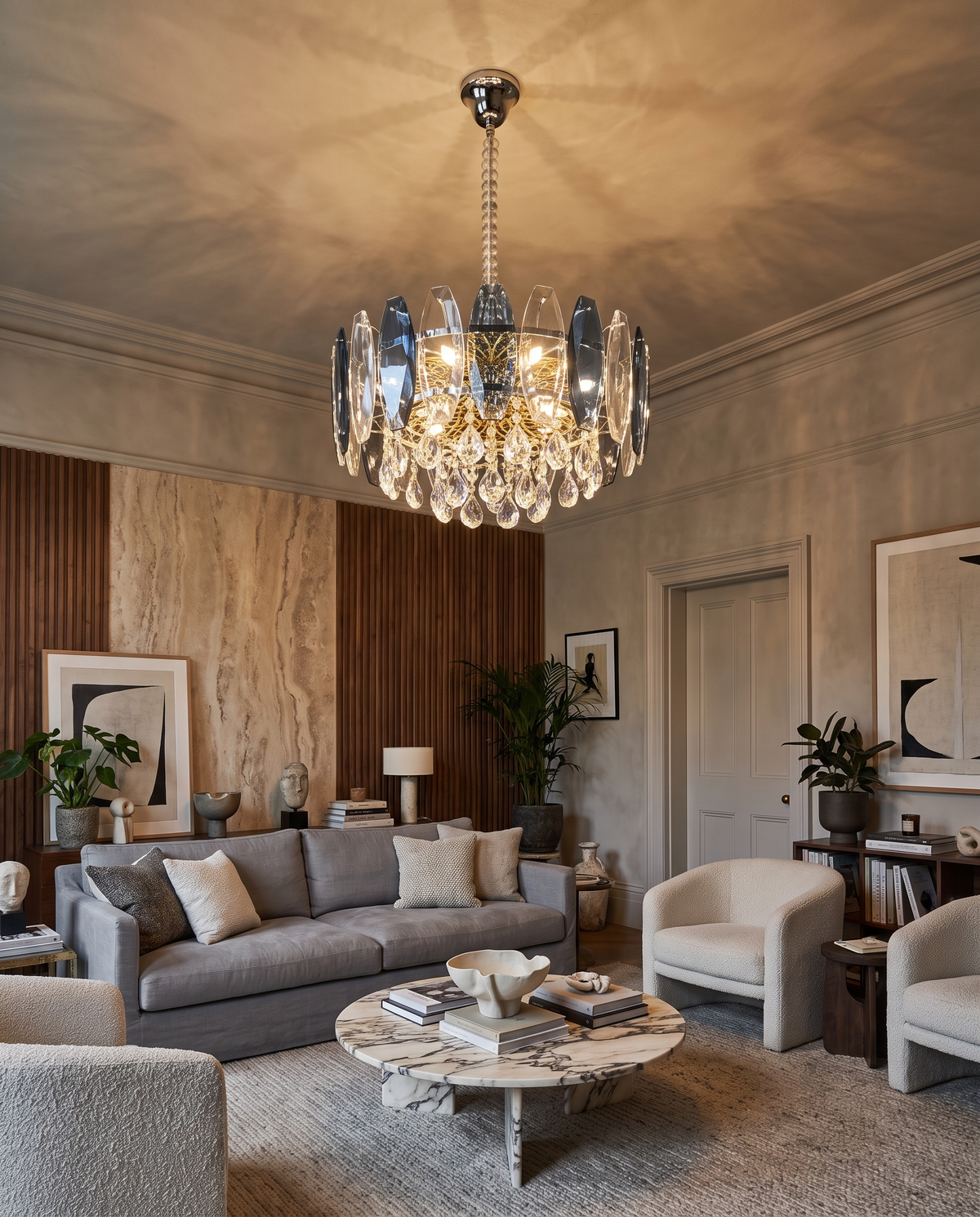 Luma Edge LED Chandelier in the room