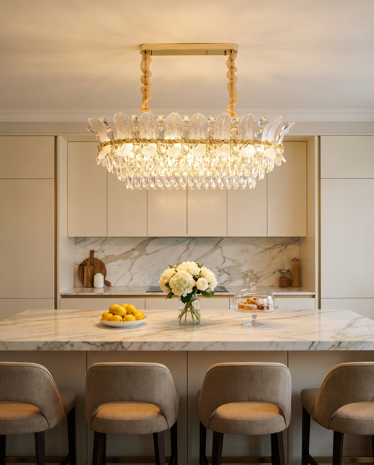 Petals Aurea Chandelier in the room