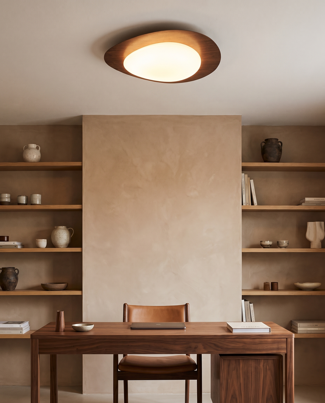 Walnut Frame LED Chandelier chandelier