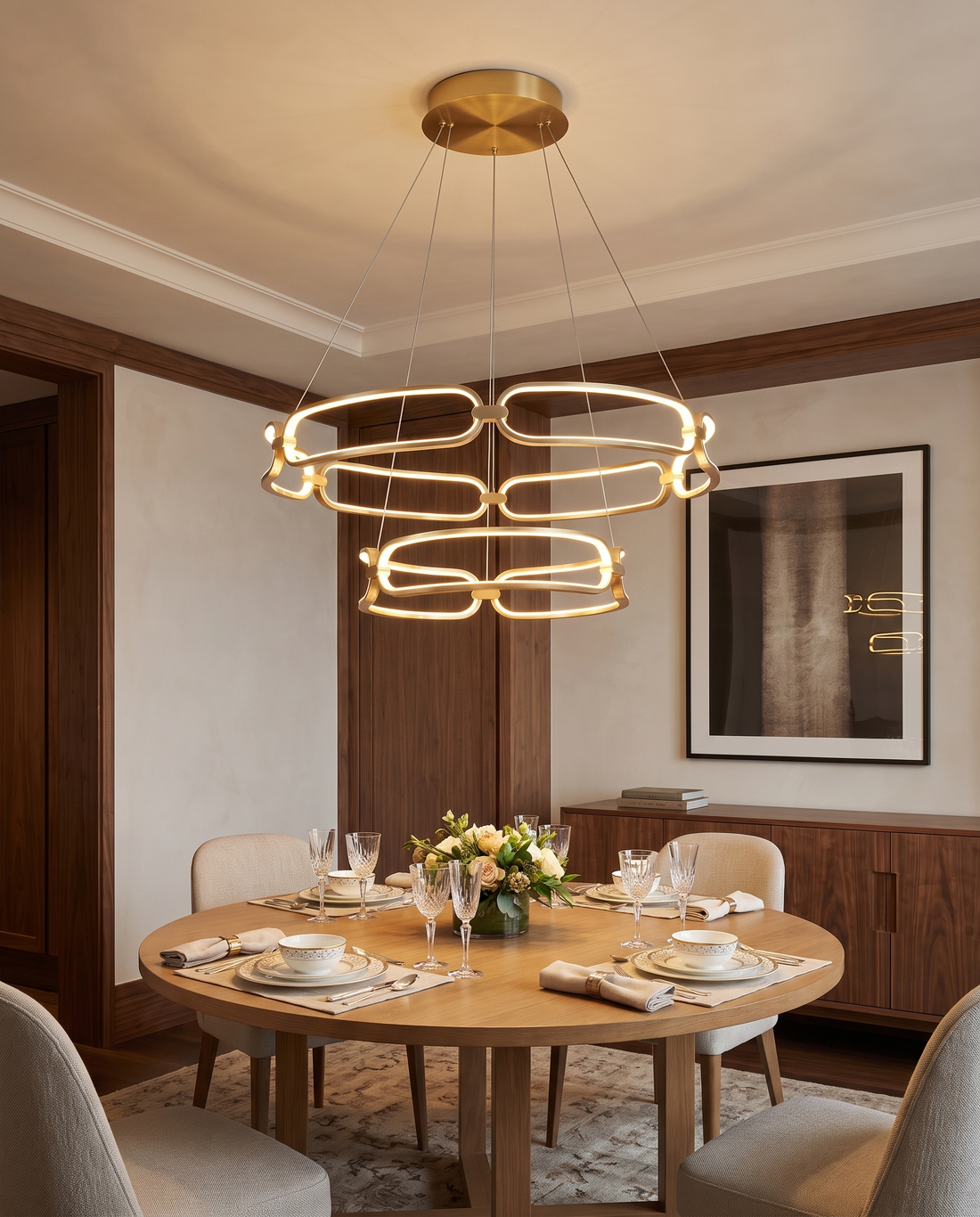 Amber Circle chandelier