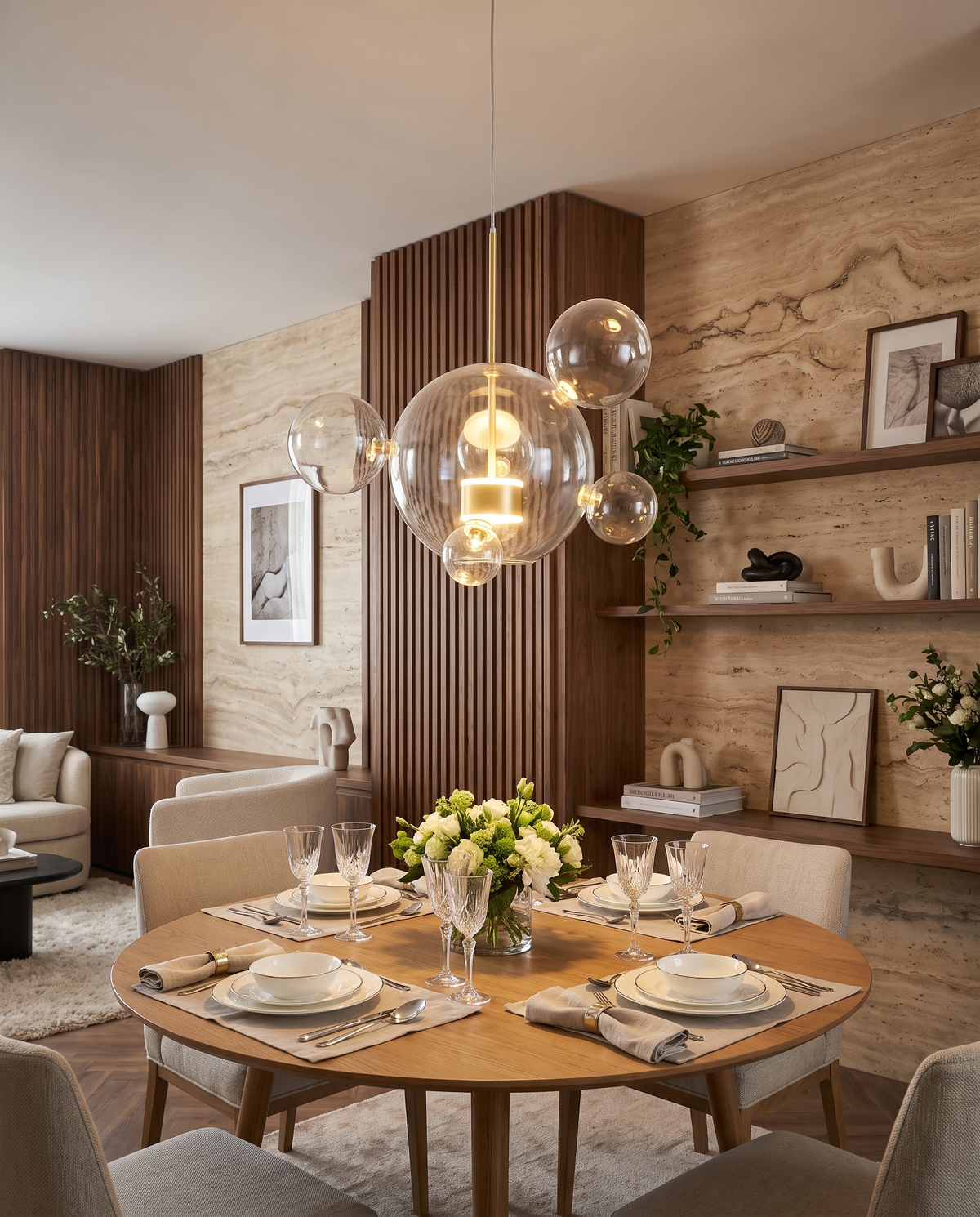 Vetra Quad Pendant in the room
