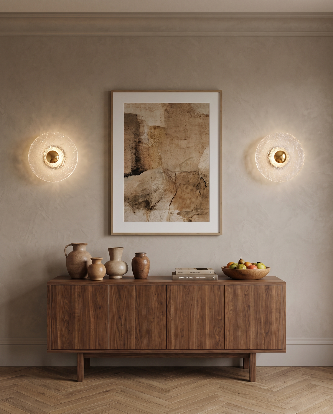 Gold Crest Glass Wall Lamp wall light