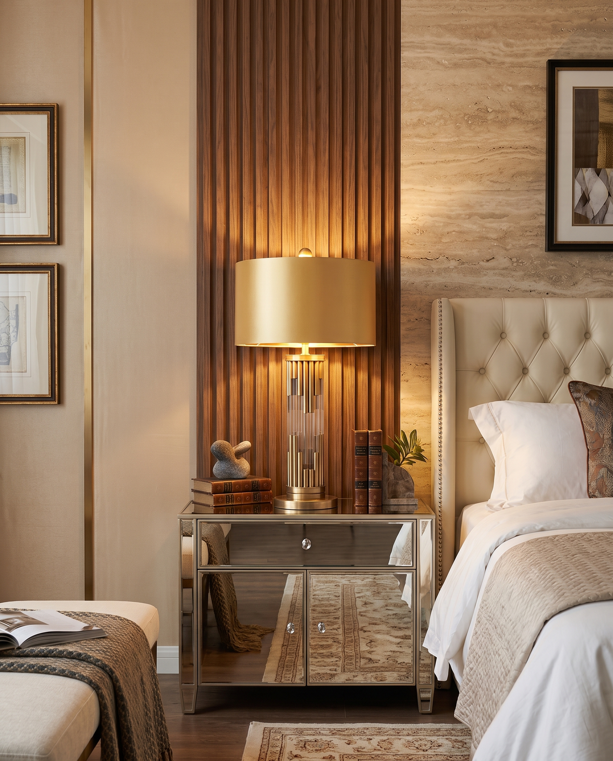 Fluted Column in the room