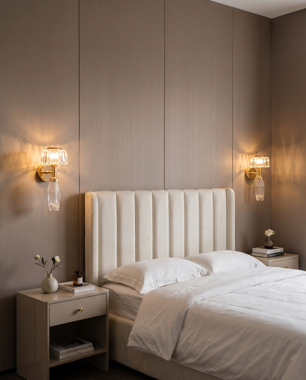Aurex Sculpted Wall Light in the room