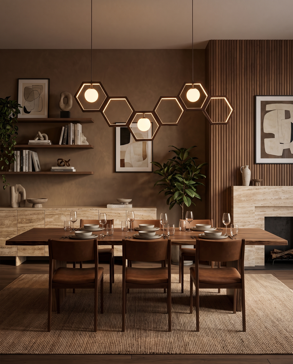 Hexalove Elegant Chandelier in the room